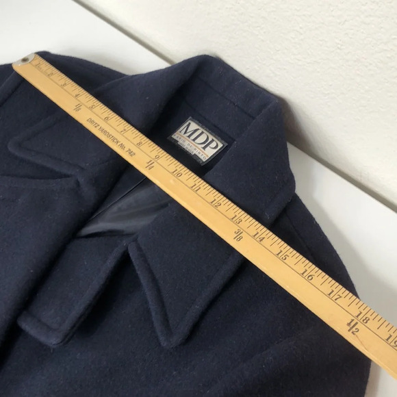 Mario De Pinto Pea Coat Women’s Size Medium Navy Wool Double Breasted FallWinter - Picture 13 of 16